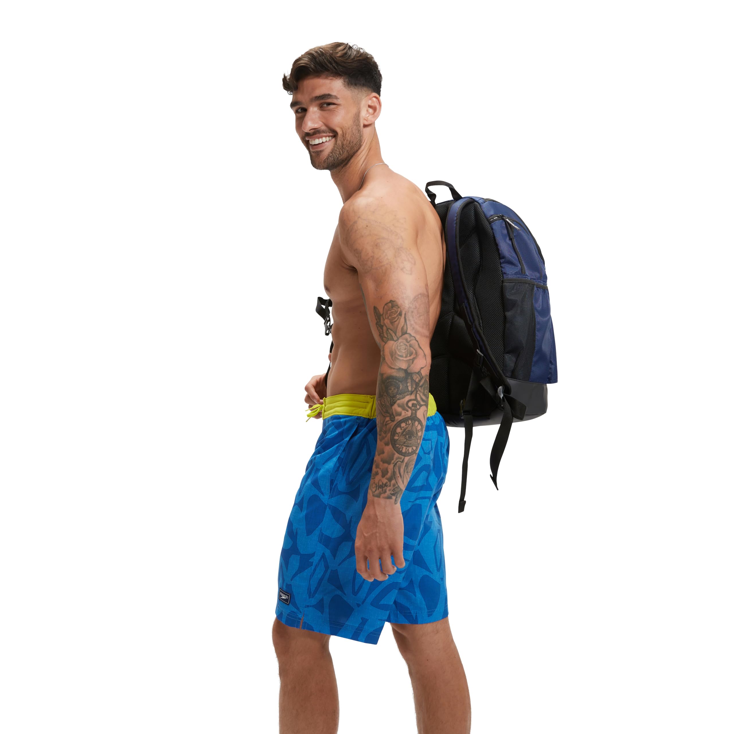 Speedo Swim Trunk Herren-Badeanzug mit Knee, Länge Boardshorts, Bondi-Druck, 1 Stück