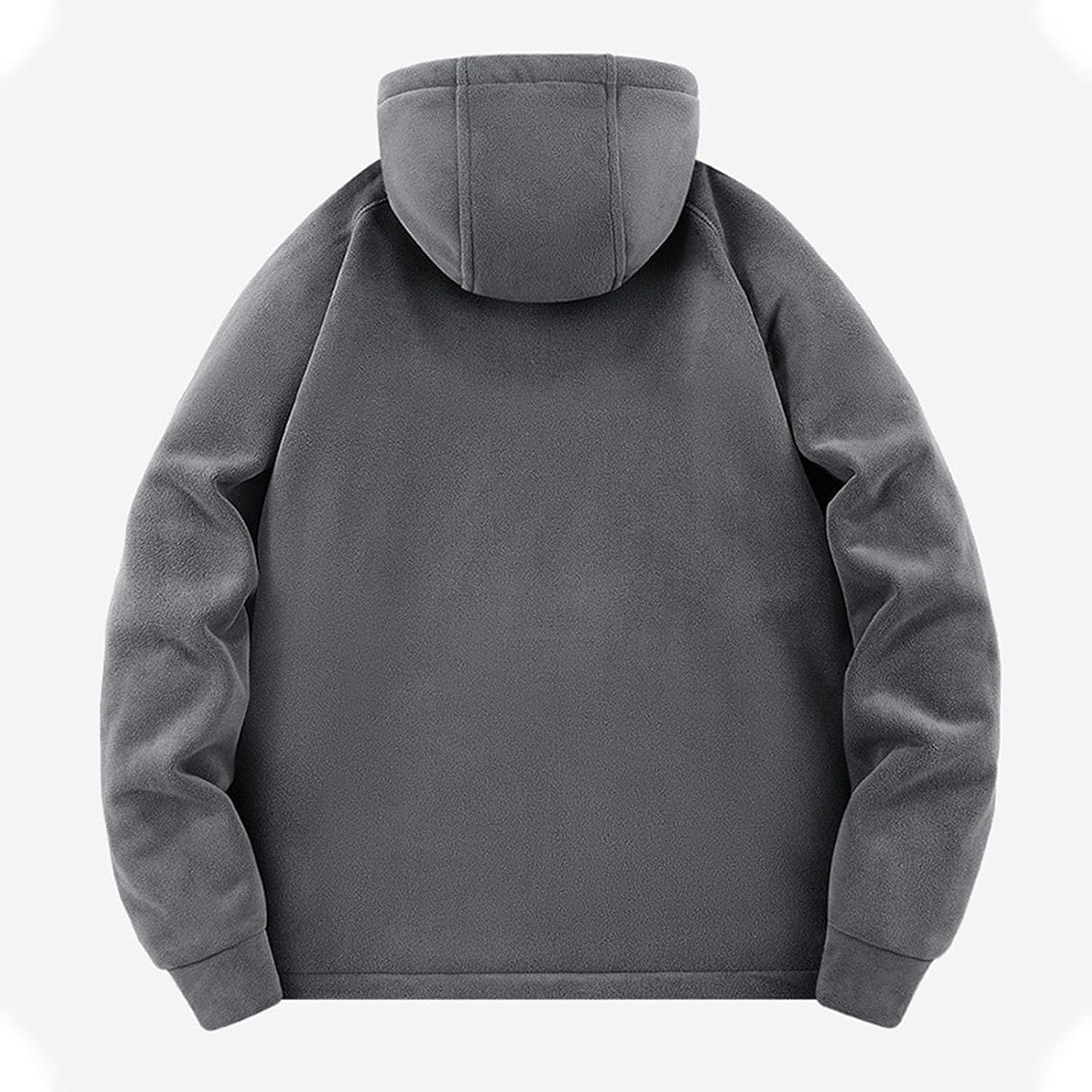 Men Full Zip Hoodie Coats with Pockets:Fashion Long Sleeve Winter Warm Hiking Jackets Loose Fit Workout Coat