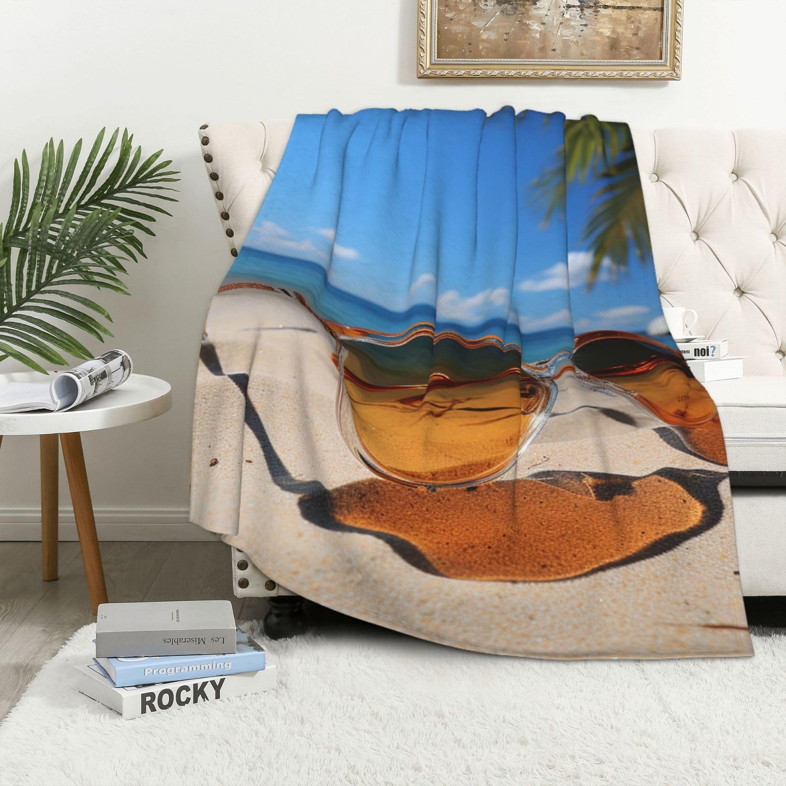 Couverture en flanelle légère pour vos soirées cocooning au salon