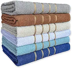 Kit 04 Toalha de Banho 100% Algodão Selecionado com Alta Absorção 70x130cm (Sortido)