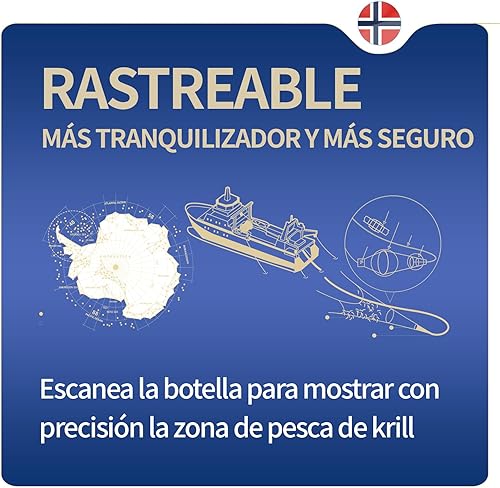 Miniatura 8 de Aceite de krill Omega 3 Suplemento 1000mg 60 cápsulas blandas EPA y DHA, aceite de krill antártico puro con astaxantina y 56% de fosfolípidos