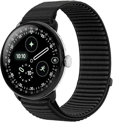 Nylon Loop Sport Bands fpr Google Pixel Watch 4/3/2/1 45mm 41mm Band | Upgraded All-Steel Connector, Soft Breathable Braided Replacement Straps for Women Men