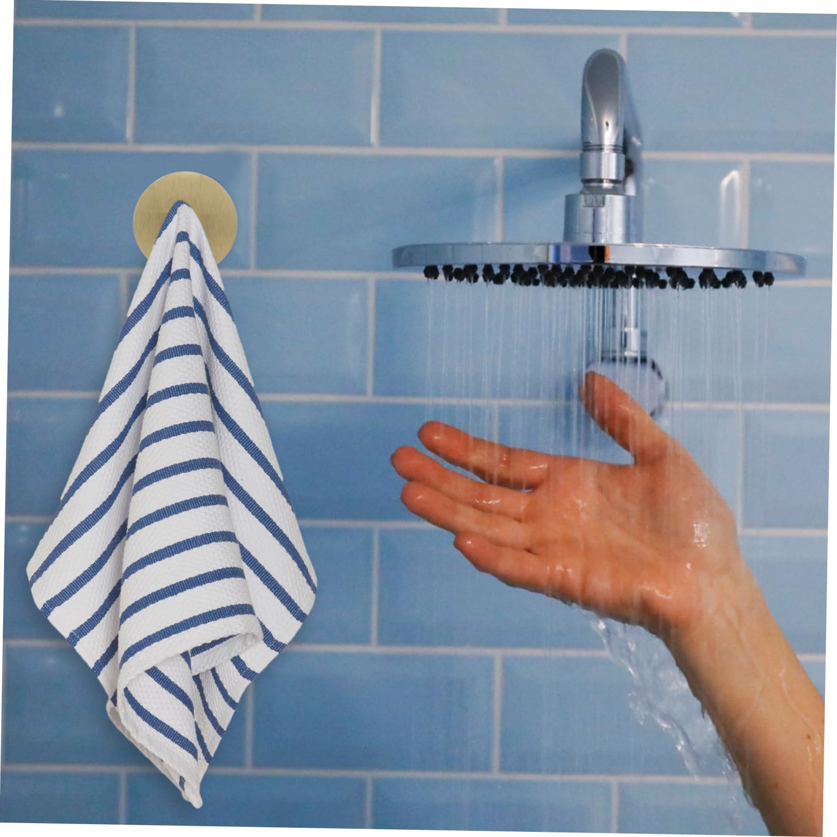 jojofuny 5 Series Gancho De Acero Inoxidable Ganchos Autoadhesivos Para Toallas Toalleros Para Baños Pegarse En Los Ganchos De Las Toallas Gancho Para Toallas De Cocina Golden 4 Piezas X 5