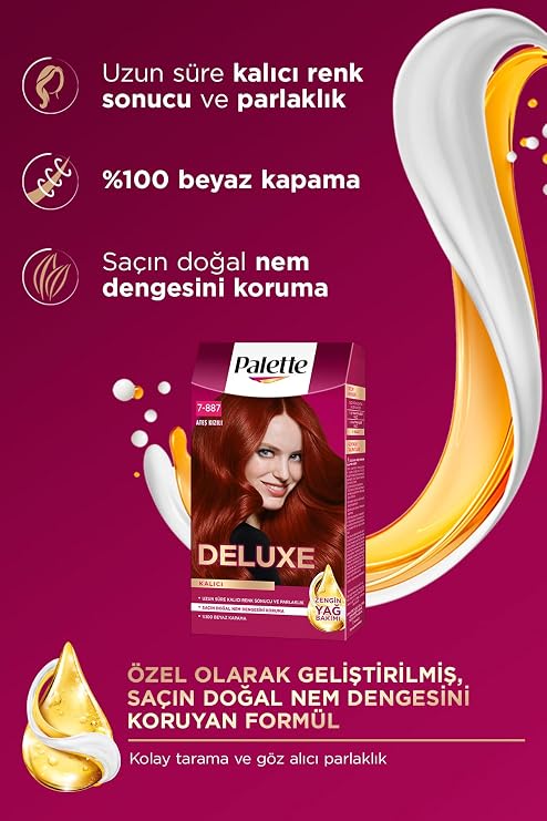 Deluxe Yoğun Renkler 7-887 Ateş Kızılı