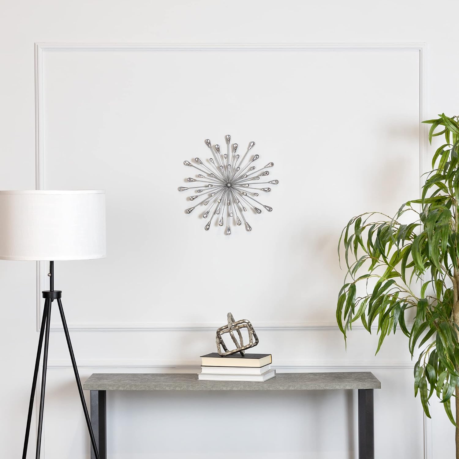 Stratton Home Decor S03042 Wall Decor, 16.00 W x 1.75 D x 16.00 H, Silver