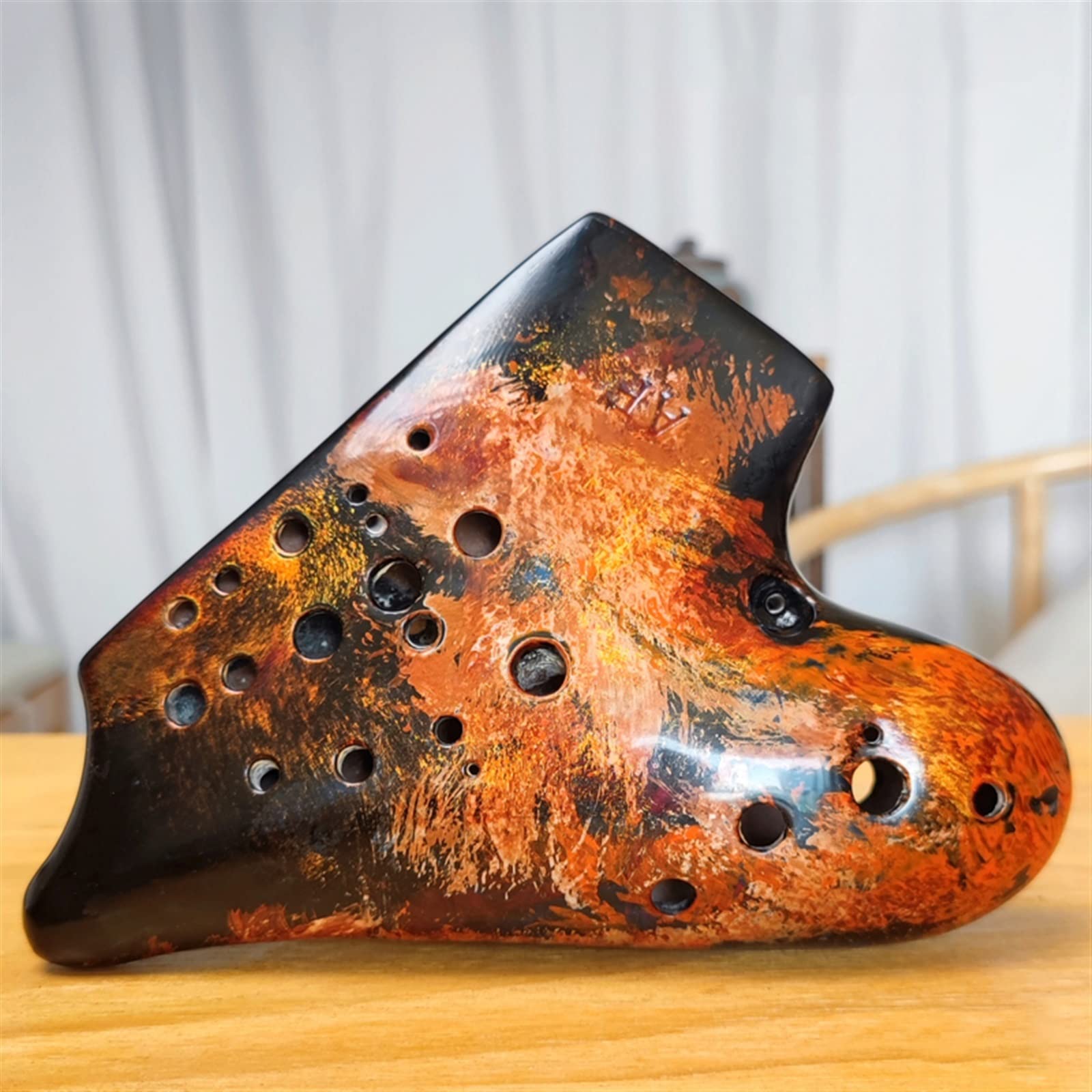 Dreipfeifen-Okarina-Alt-F-Taste (AF) Professionelles Anfänger-Keramik-Okarina-Musikinstrument Mit Breitem Spektrum Kinder Ocarina