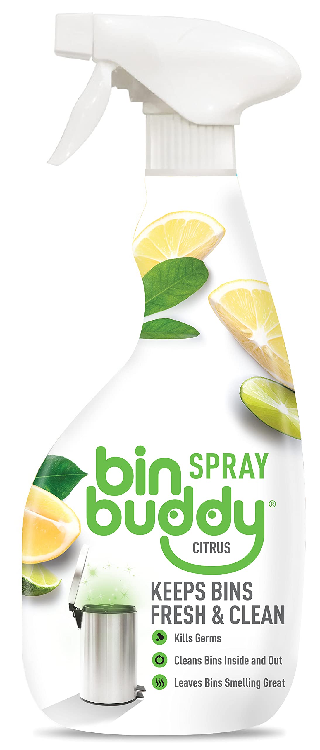 Bin Buddy Bin Freshening Citrus Spray 500ml, Pack of 3, Kills Germs, Leaves Your Bin Smelling Great, Suitable for Indoor and Outdoor Bins