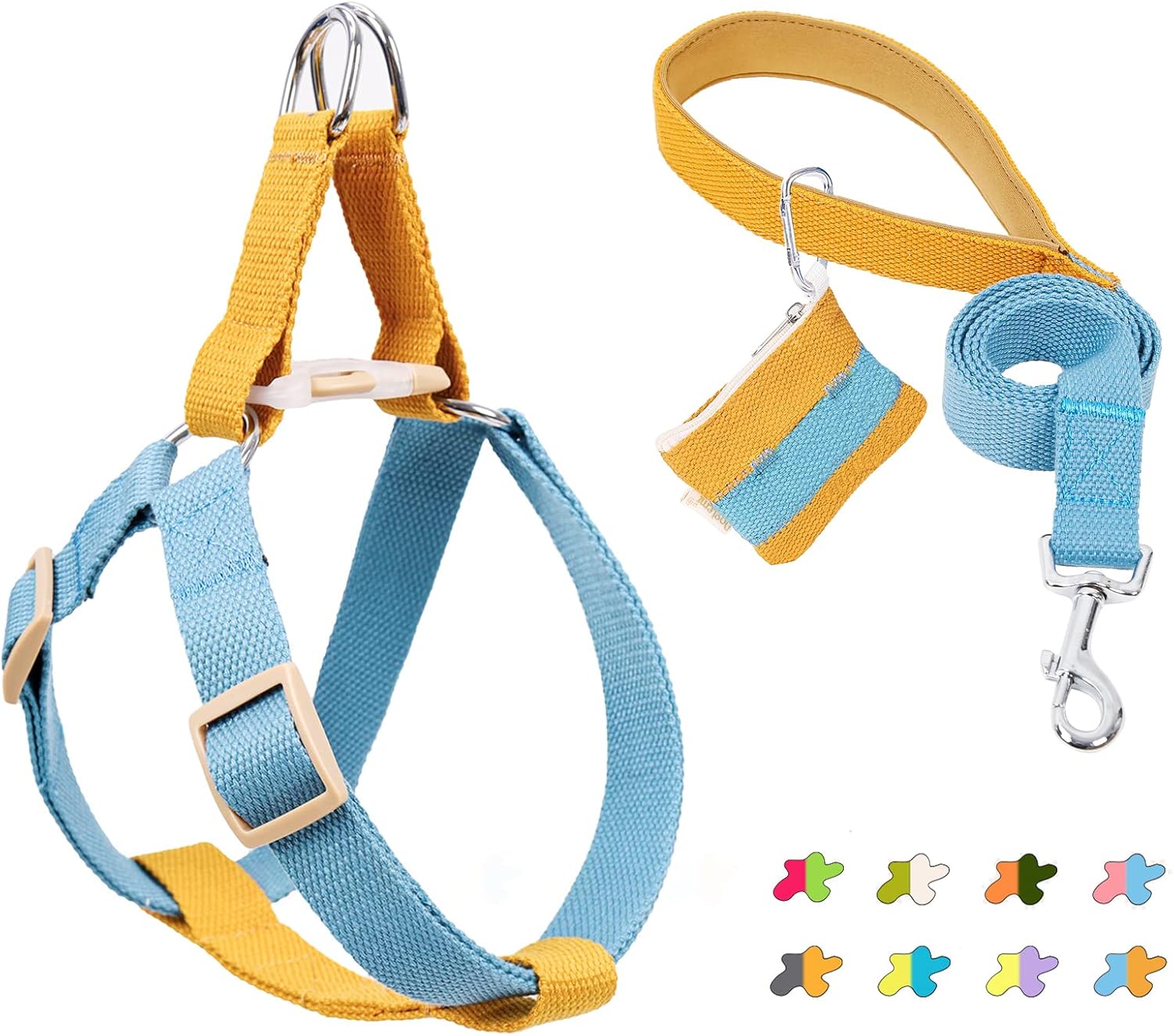 No Pull Dog Harness and Leash Set, Step in Dog Halter