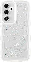 Vista 77 de ZTOFERA Funda protectora para Samsung Galaxy A14 4G/5G de 6.6", ondulada, con brillantina de estrella, poliuretano termoplástico transparente, suave