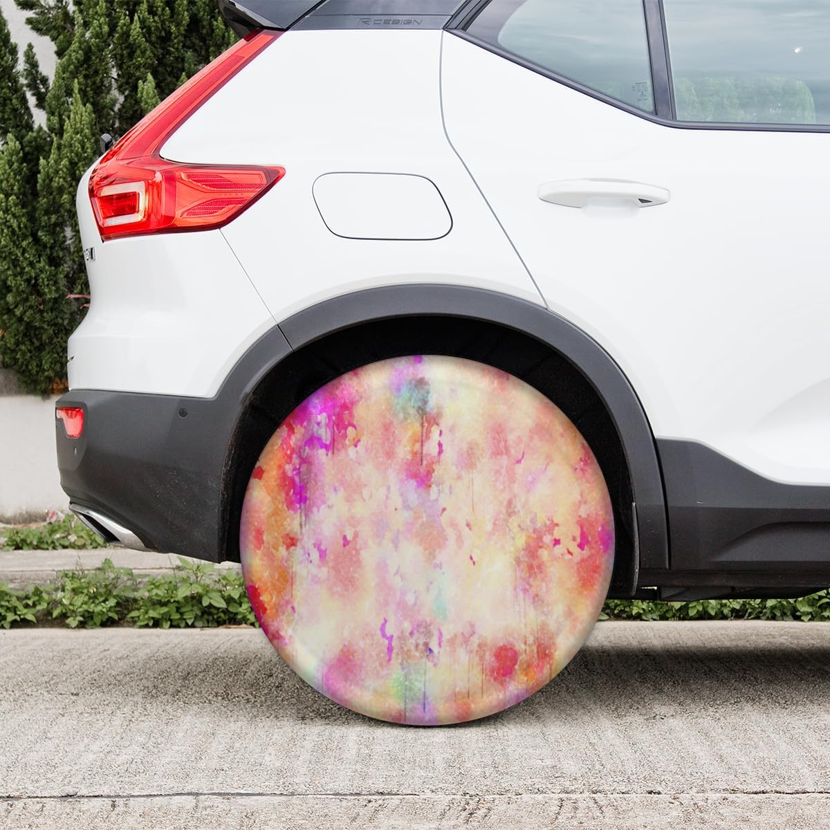 Fantasy Watercolor Tire Covers Portable Spare Tire Cover Soft Durable Waterproof Dustproof Set of 4 Bags 14 Inches for Car Truck SUV Trailer Camper