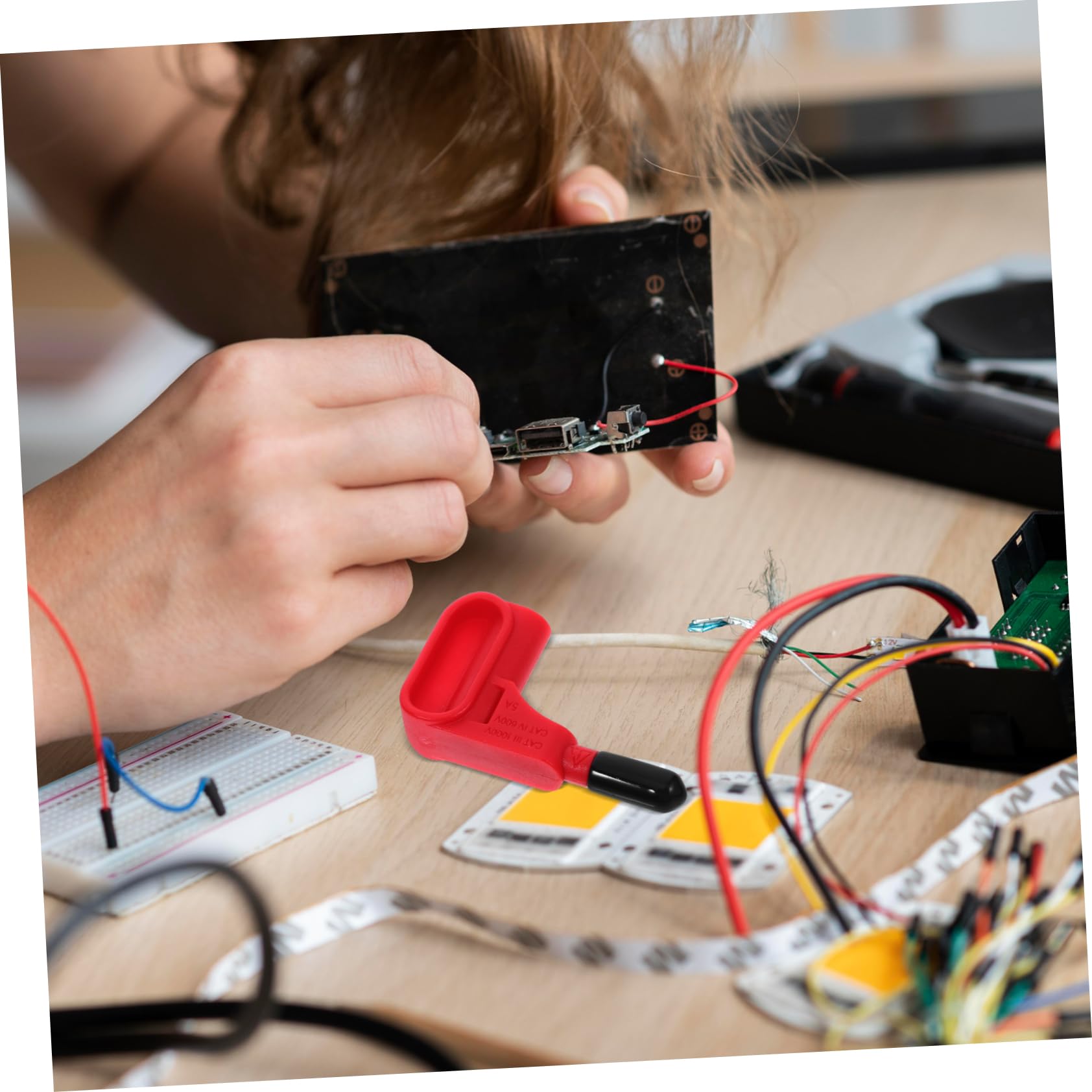 Gadpiparty Lot de 15 sondes de test magnétiques avec fiche banane, sans soudure, pointes de test pratiques pour multimètre, convient pour l'électronique et les applications automobiles