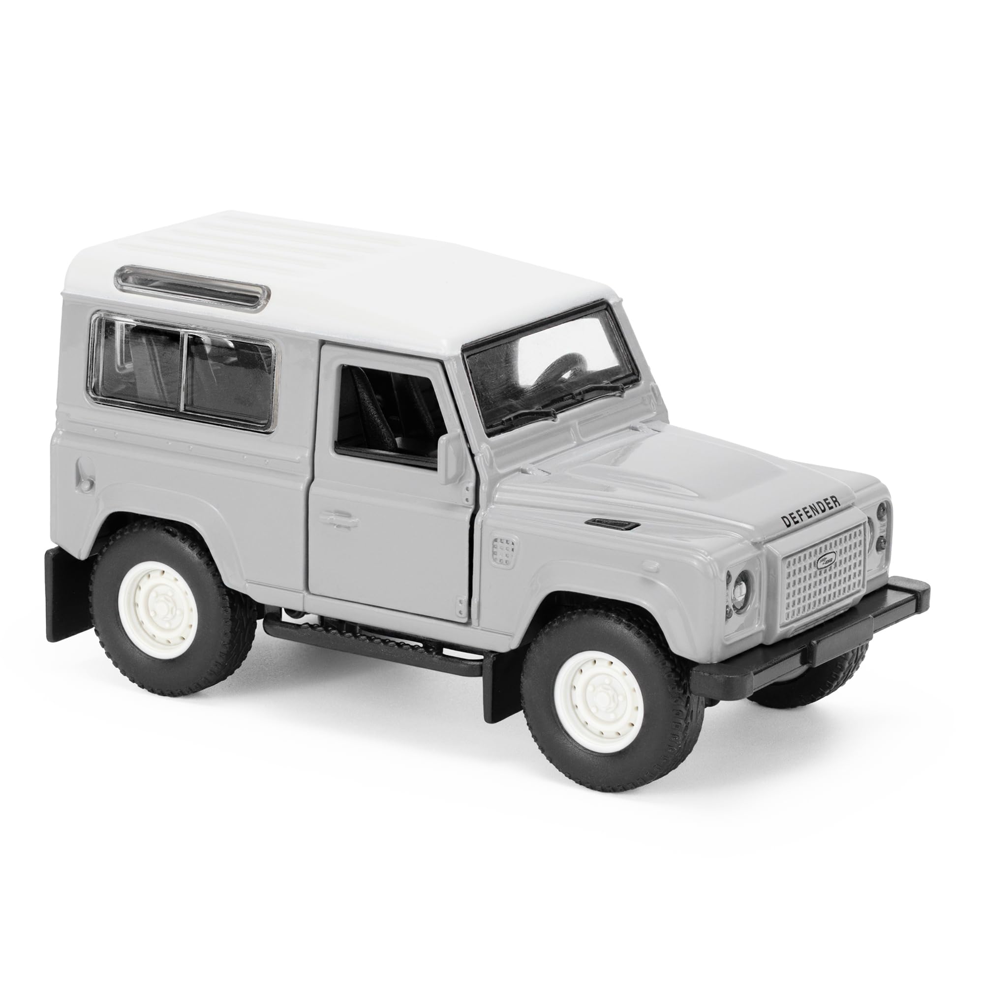 Land Rover Classic Defender Works V8 Islay Edition 1:43 Scale Die-Cast Model Car - Grey | Detailed Collectors Edition Diecast | Official Licensed Product