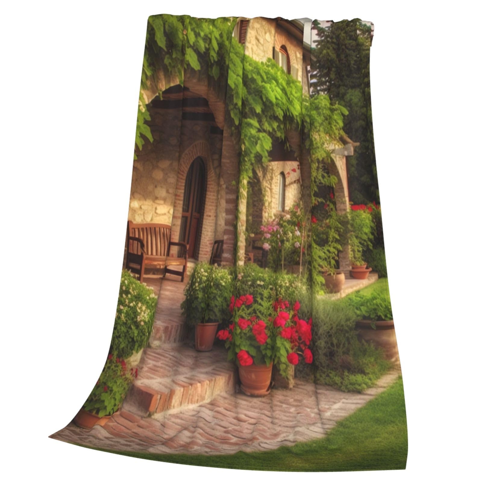 Couverture flanelle imprimée idéale pour cocooning sur le canapé ou lit en hiver