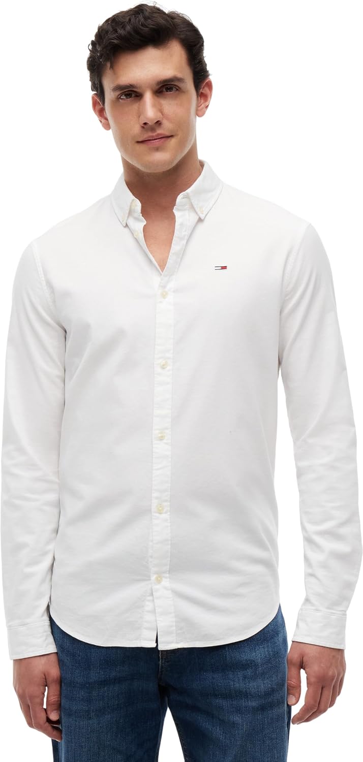 Tommy Jeans Men's TJM SLIM STRETCH OXFORD SHIRT Shirt