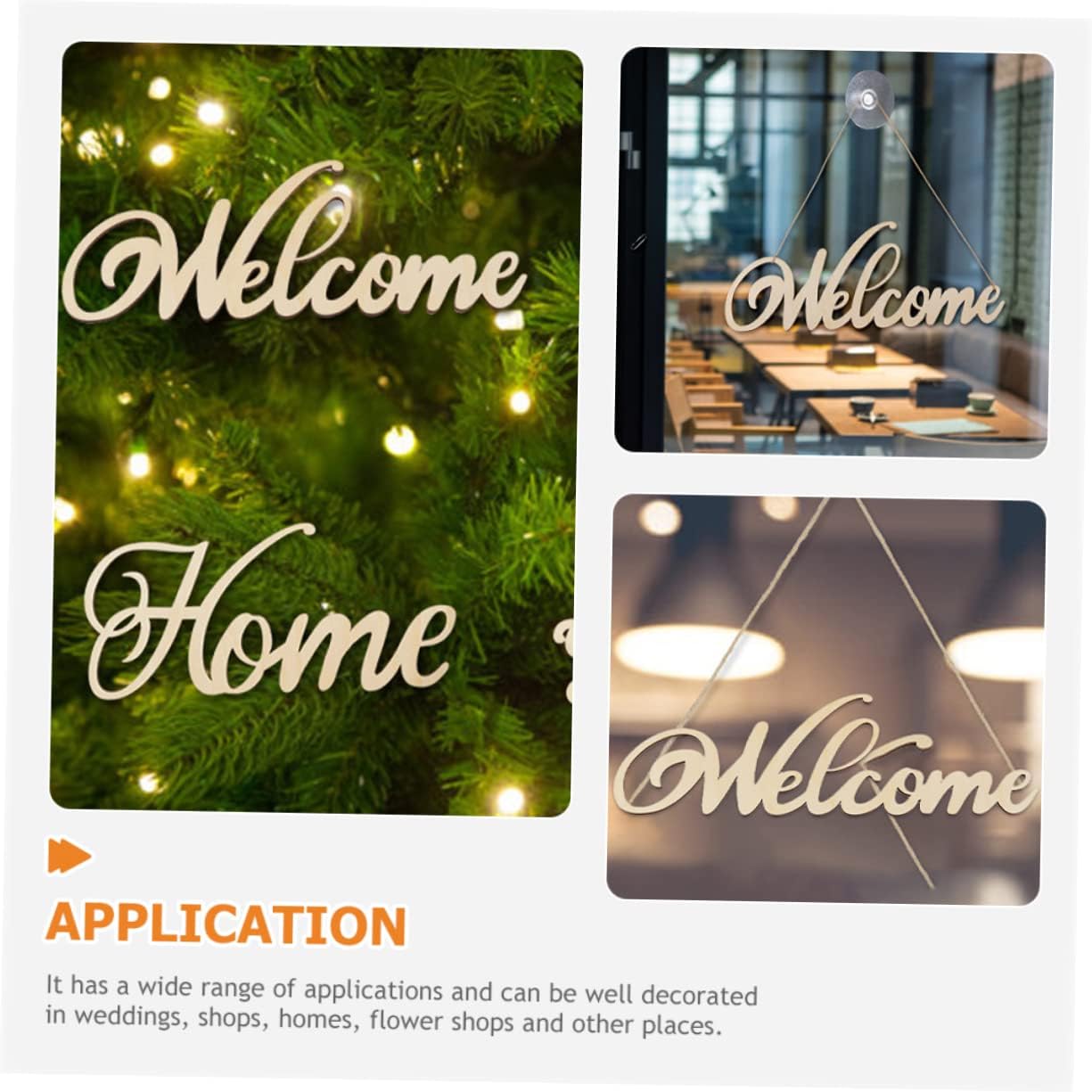 ORFOFE 20pcs Hollow Welcome Sign Board Wall Decor Restaurant Door Decor Letter Outdoor Fall