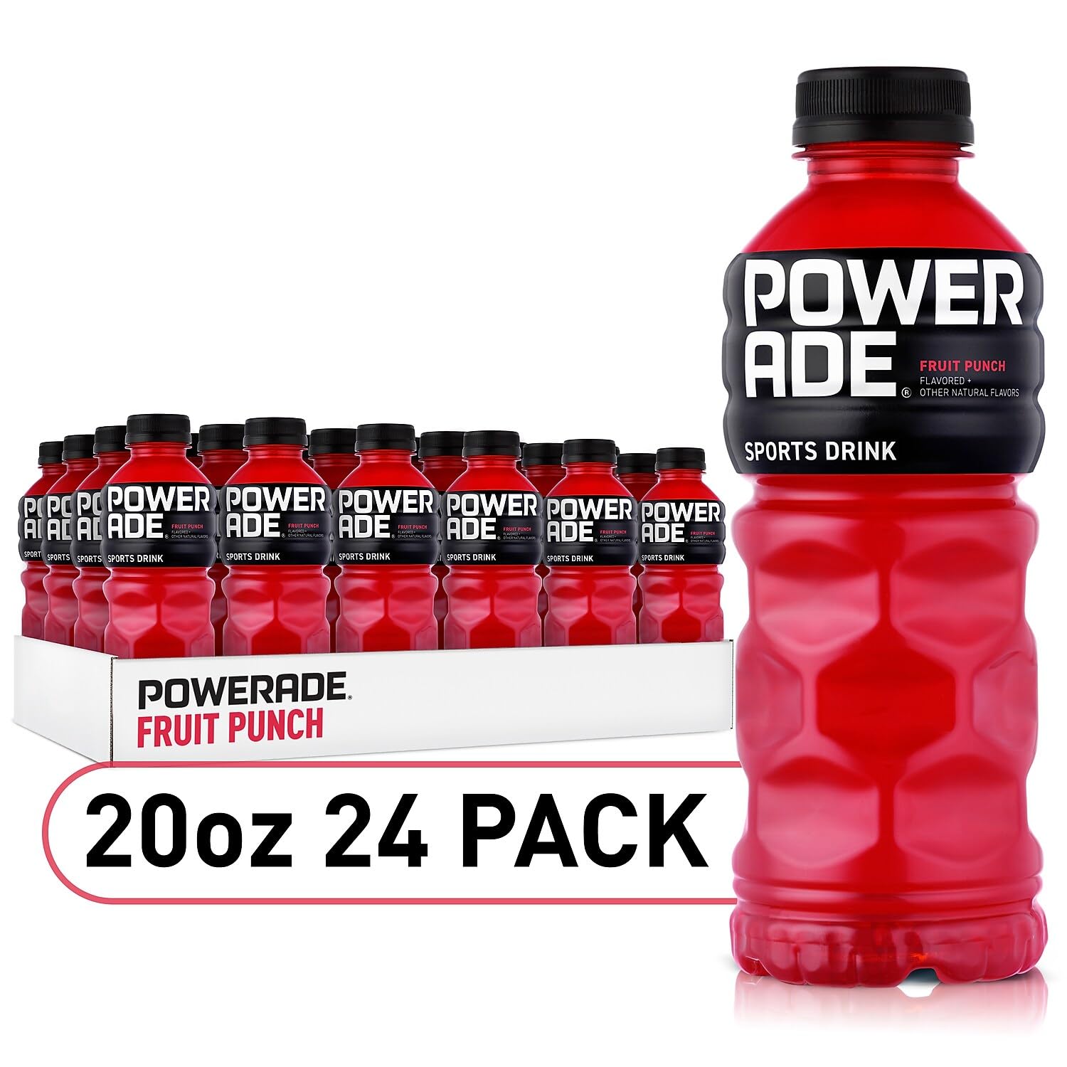 Powerade Liquid Hydration Energy Drink, Fruit Punch, 20 Oz ( 24 Count )