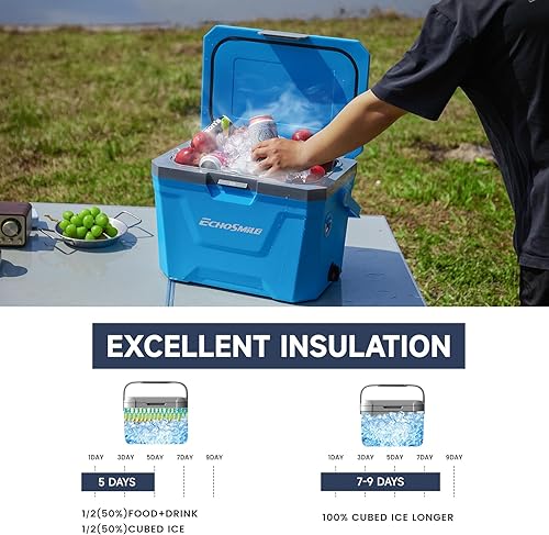 Miniatura 2 de EchoSmile Refrigerador portátil 20L21qt, caja aislada al aire libre del pecho del hielo
