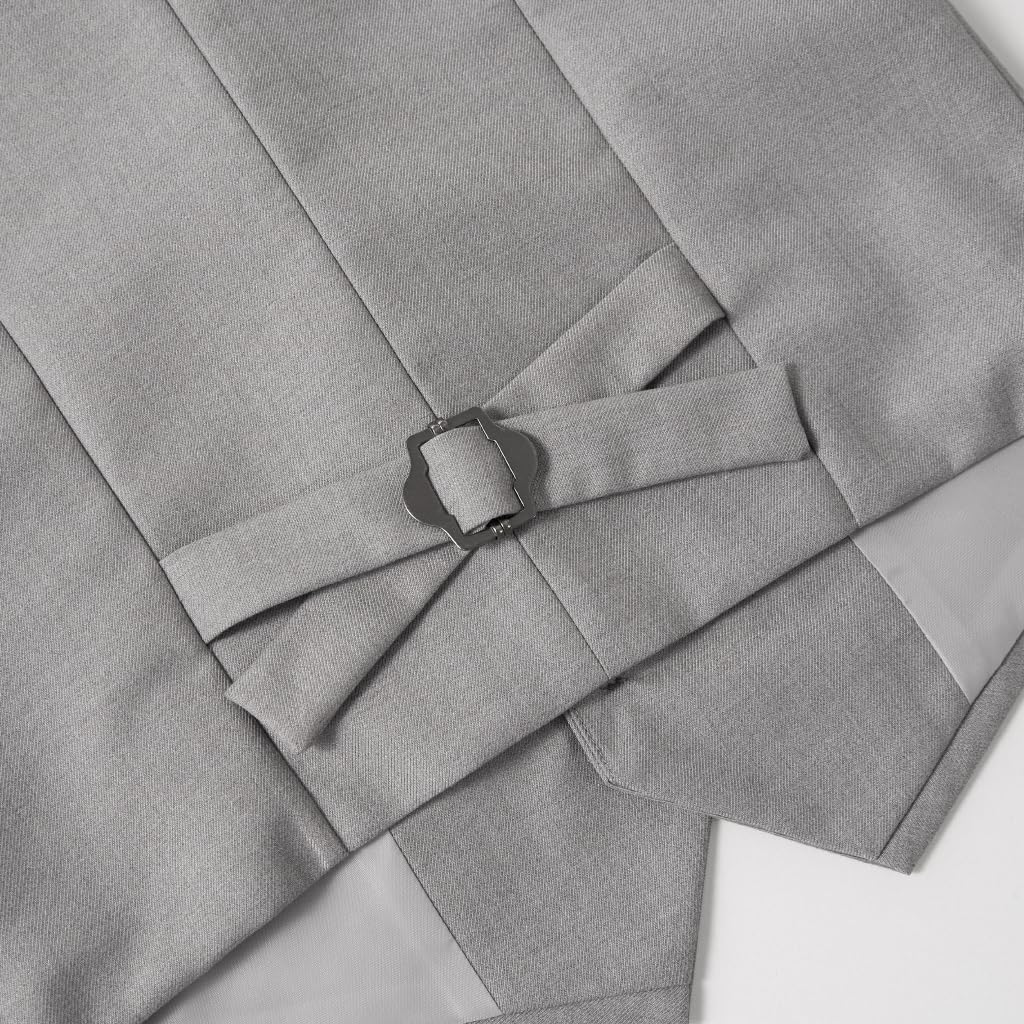 LOLANTA 4 Piezas Traje Corto de Boda para niños, Conjunto de Ropa de Ceremonia, Camisa + pantalón + Chaleco + Pajarita, 2-13 años