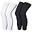 Skylety Compression Leg Sleeve Full Length Leg Sleeves Sports Cycling for Men Women, Running, Basketball(XXL,Black and White)