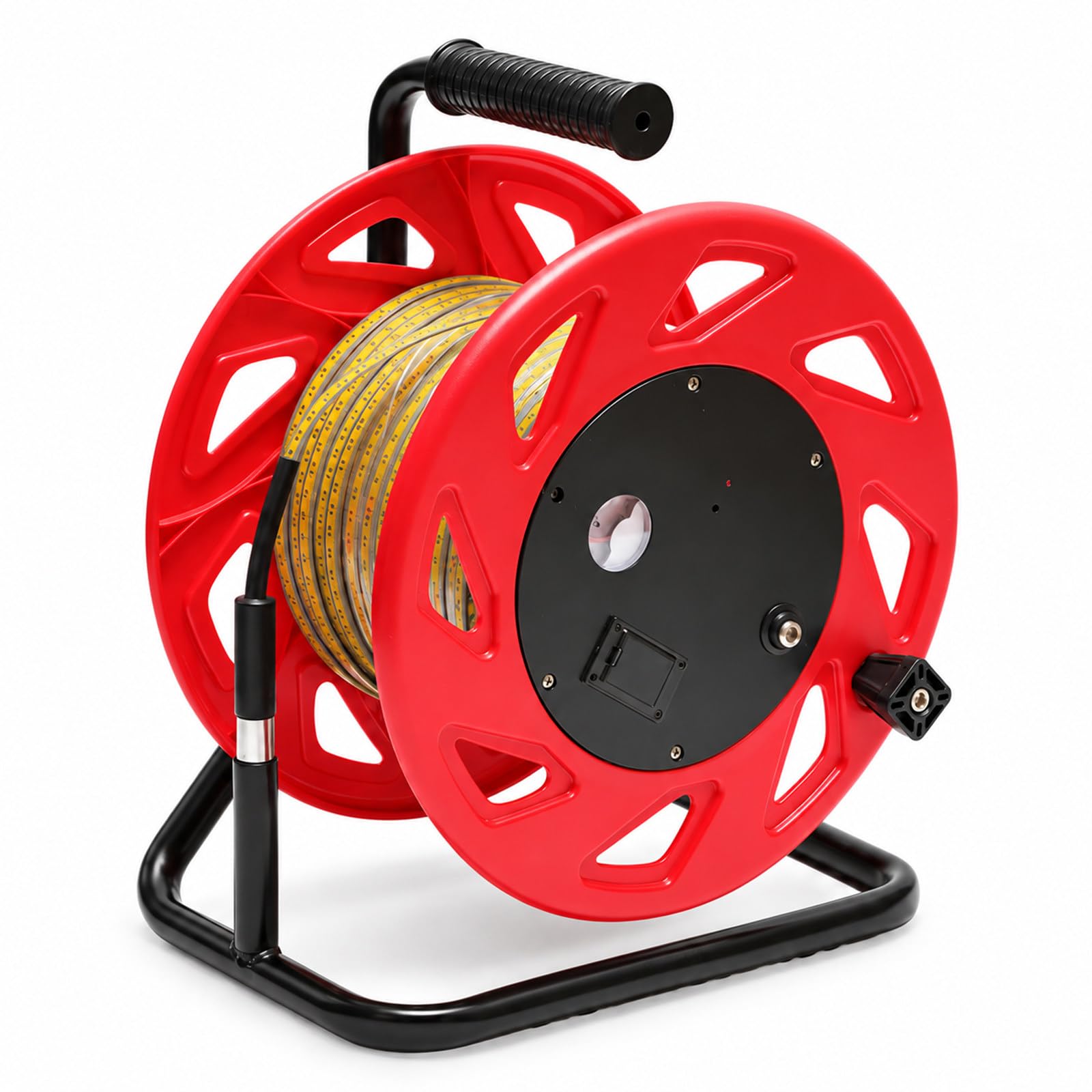 Medidor de Nivel de Agua subterránea, sonda de Acero Inoxidable y Cinta métrica, medidor de Profundidad de Agua con zumbador y voltímetro para monitoreo de pozos y depósitos 50m-164ft
