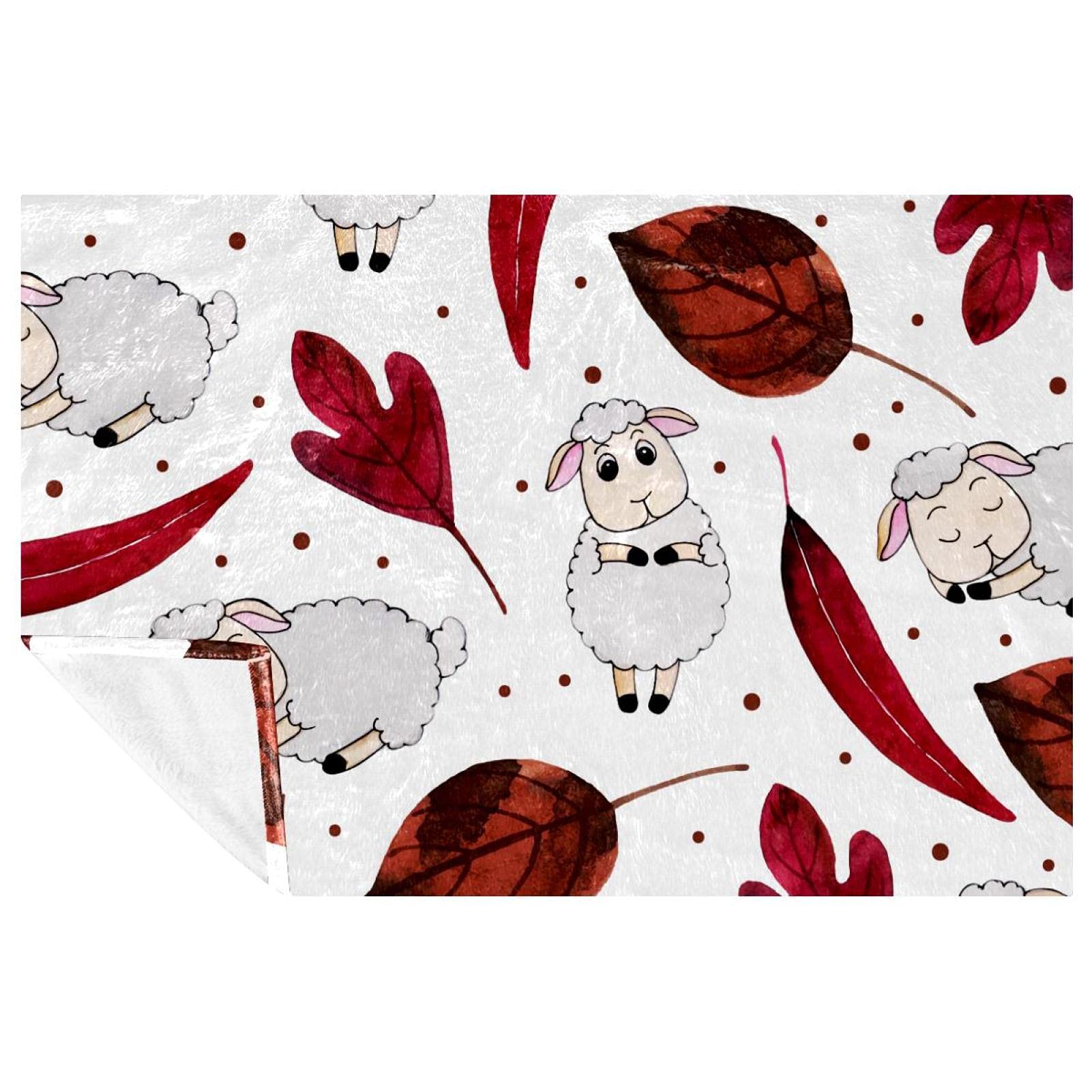 Couverture chaude et douce motifs moutons pour des moments cocooning