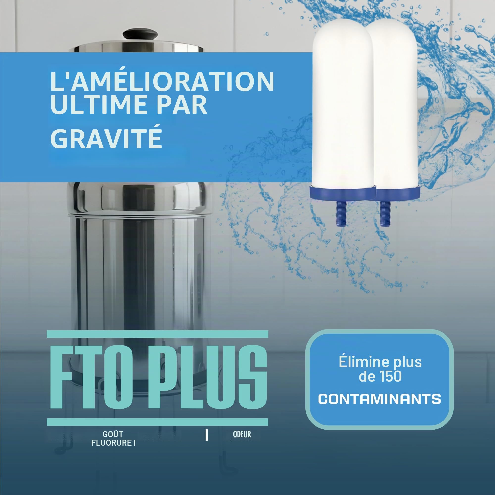 Coldstream Lot de 4 filtres à eau par gravité de rechange