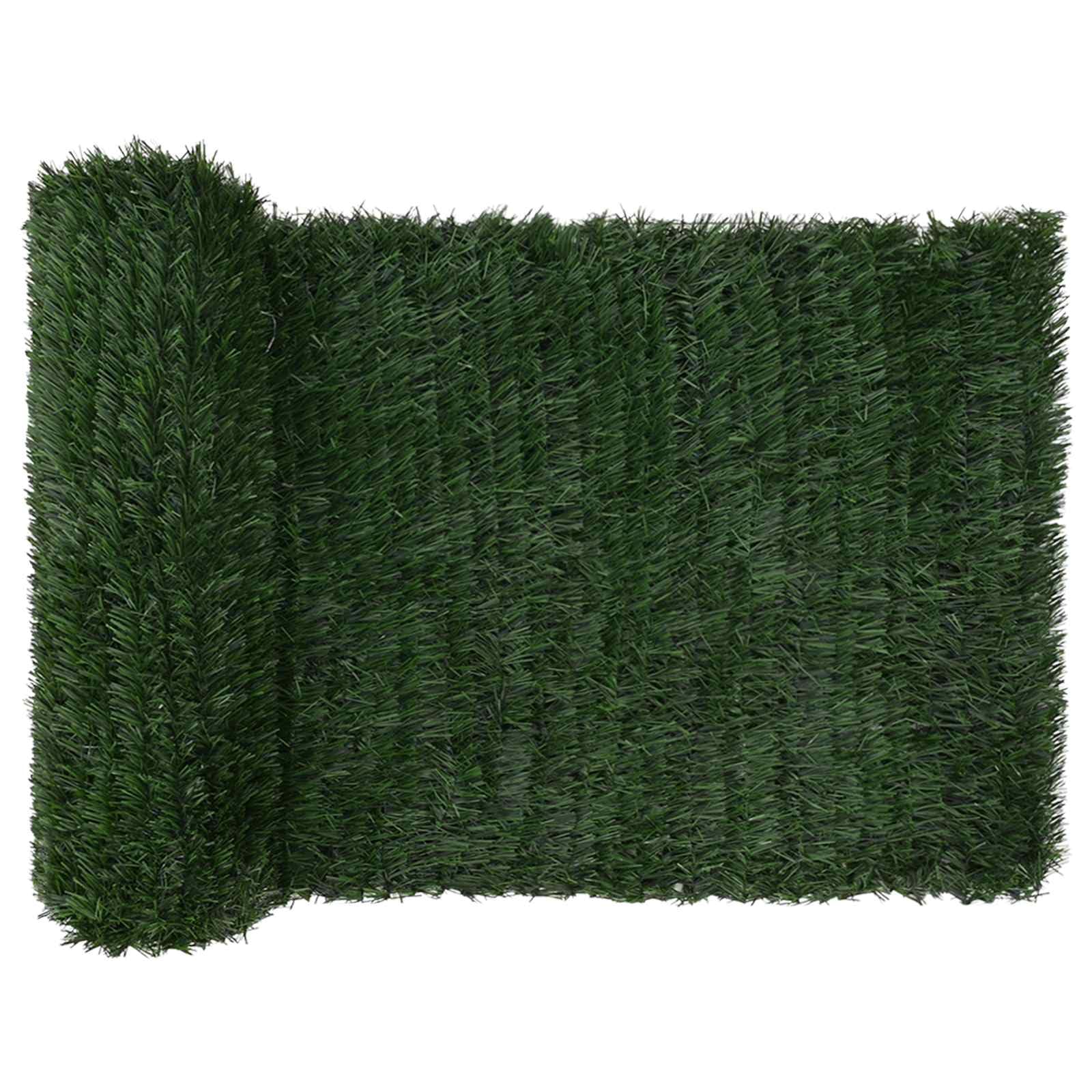 Cerca Artificial Verde Oscuro 1x3m de PVC y Acero vidaXL