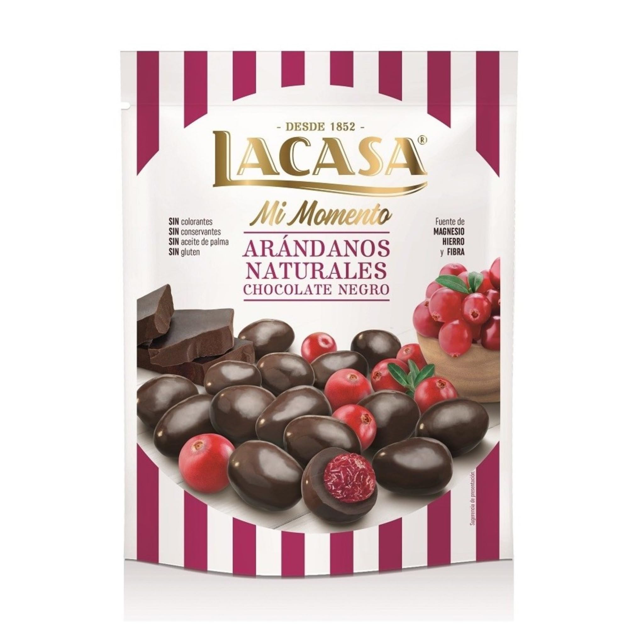 Lacasa Lote de 3x Bolsitas Mi Momento Arándanos con Chocolate negro 125G