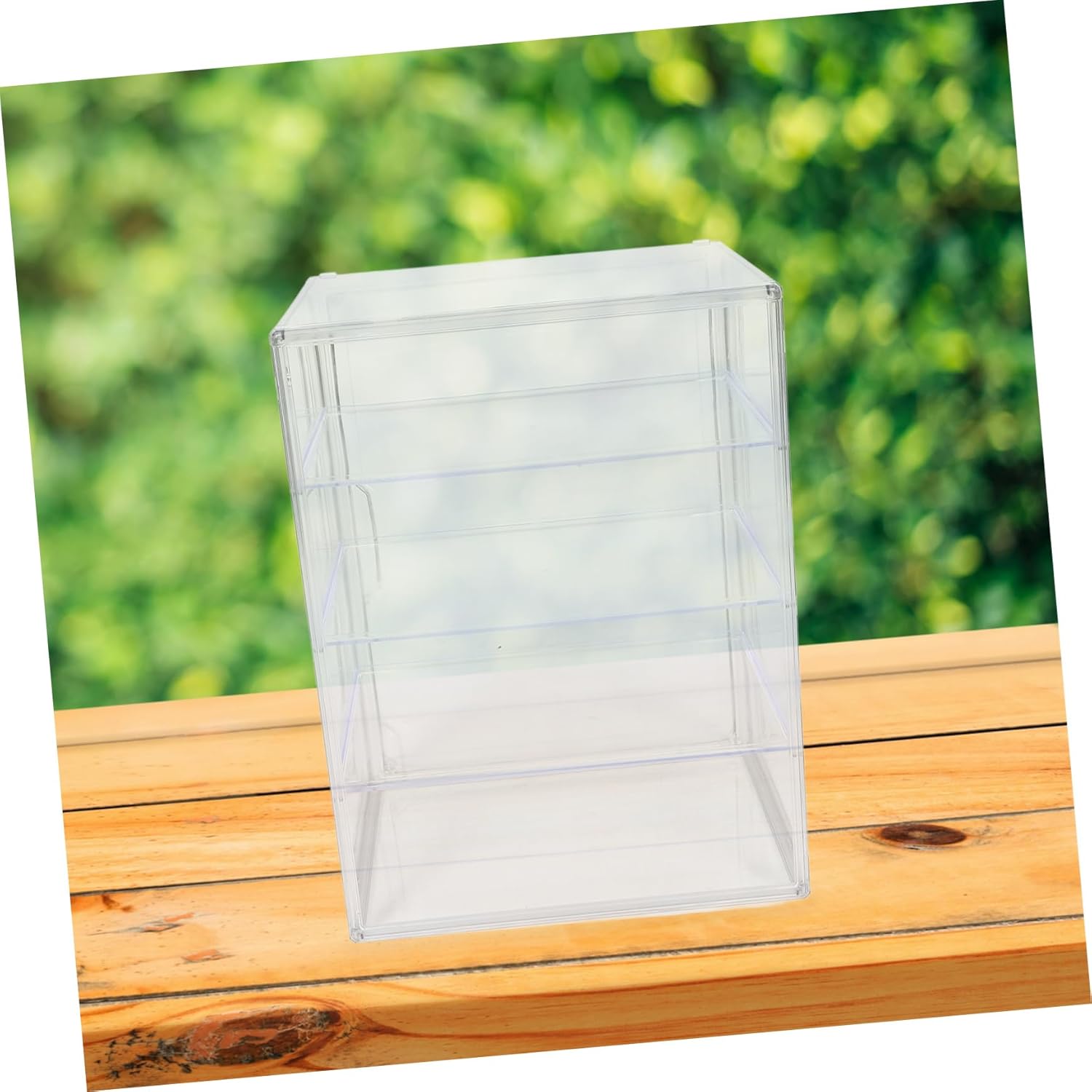 Healifty Adjustable Clear Bakery Display Case with Magnetic Door Kitchen Countertop Pastry Storage Box for Breads and Desserts Easy Maintenance and Sturdy Design