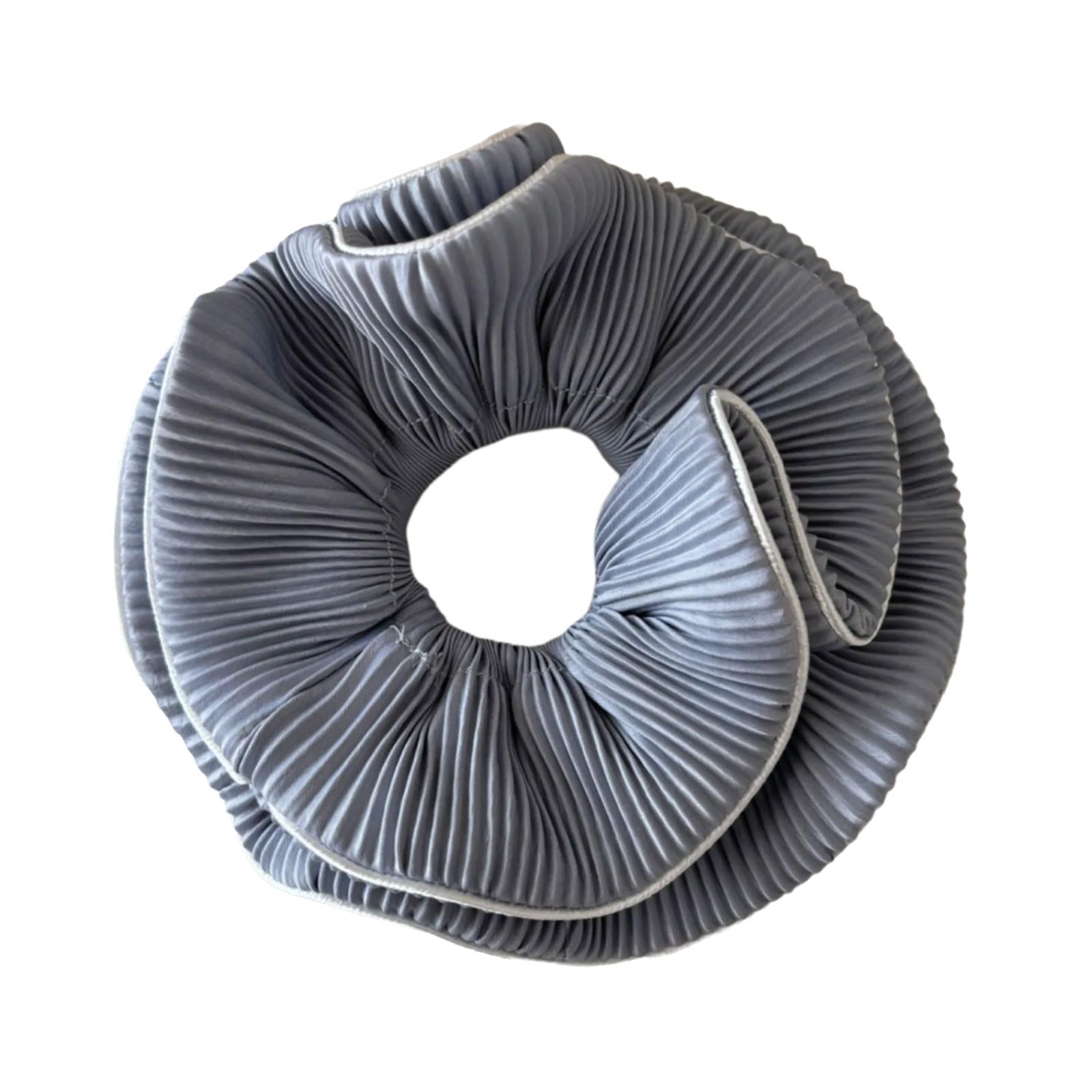 BWANGIAO Korean Charm Large Ruffled Scrunchies With Pleated Design Soft Fabric Hair Tie For Women And Girls