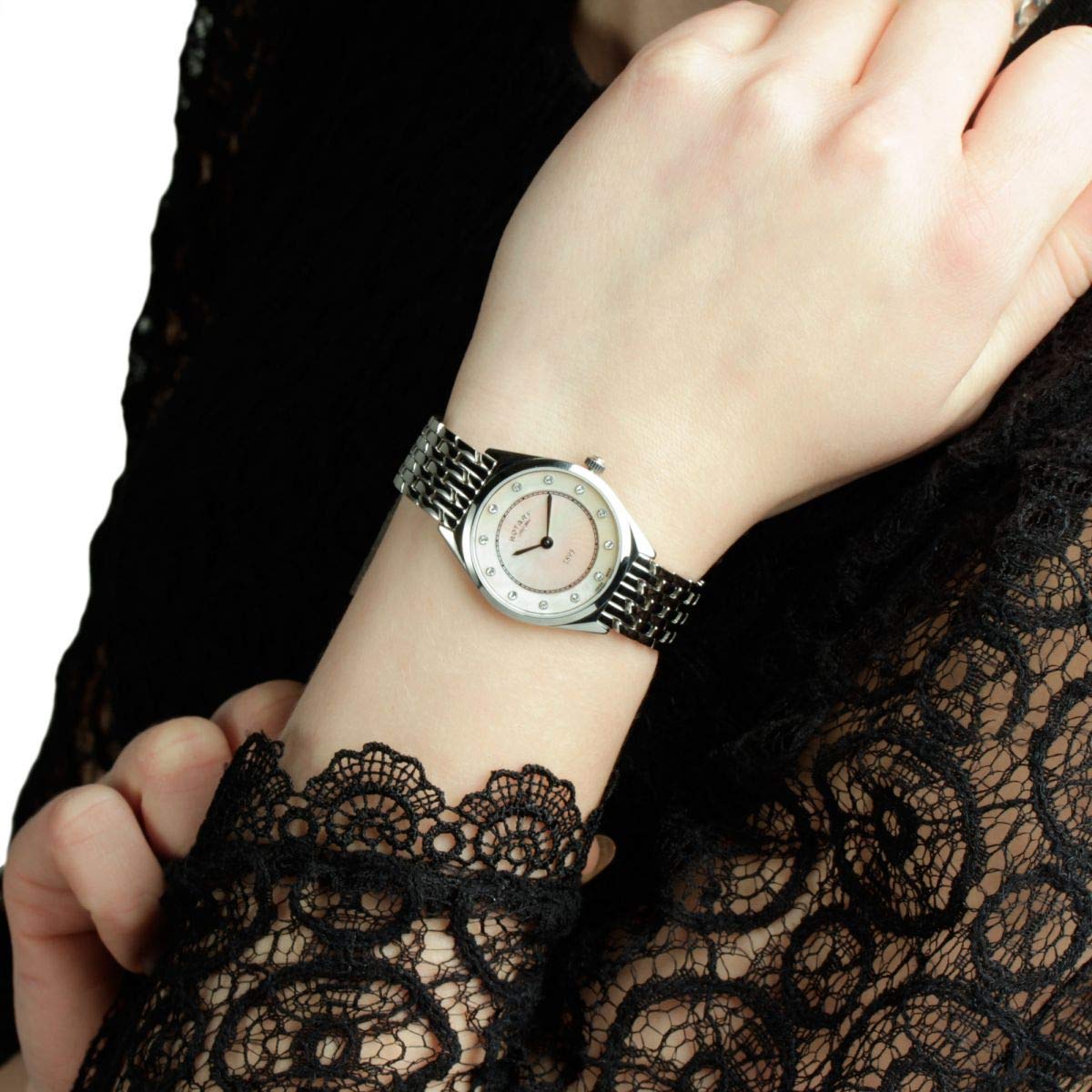 Rotary Women's Quartz Watch with Metal Strap LB08000/02