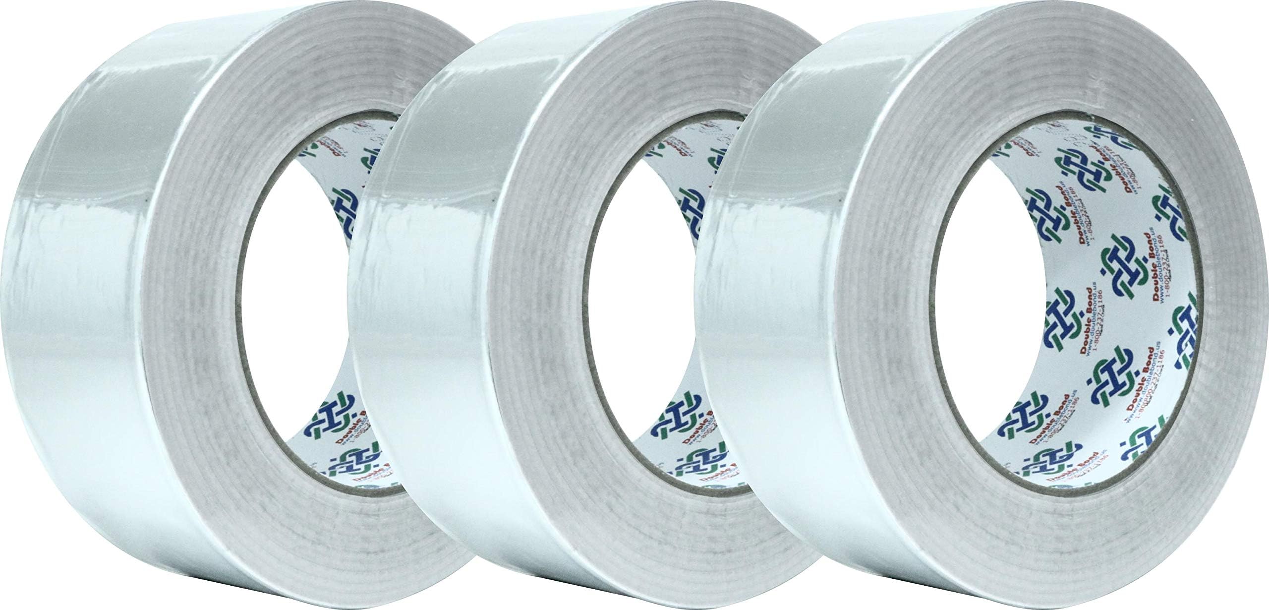 Aluminum Foil Tape 5003, 1.88”x50 yds, 2.7mil, Aluminum HVAC Tape, Aluminum Duct Tape, Silver Tape, 3-Pack