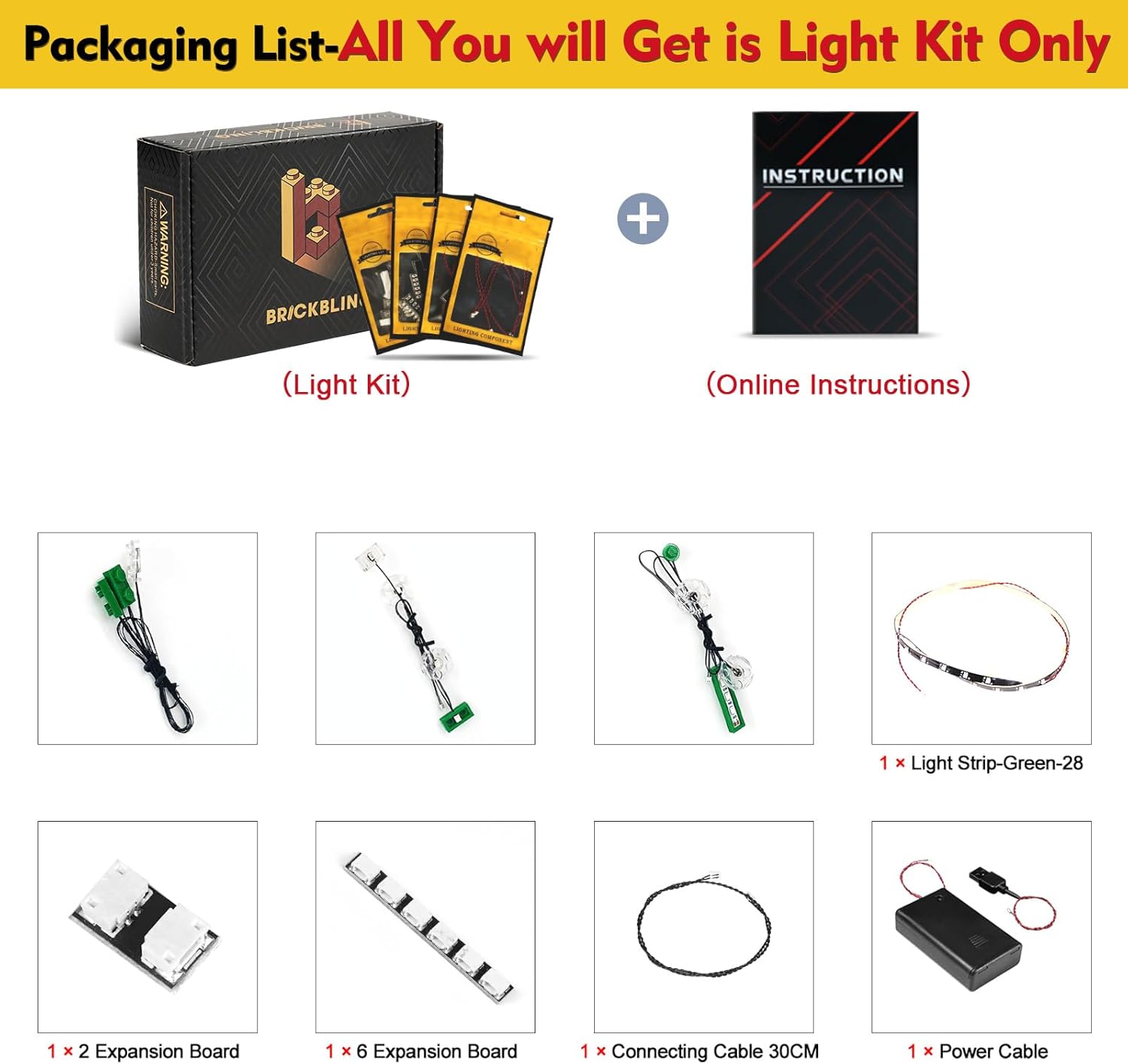 BrickBling LED Lighting Kit Compatible with Lego Wicked Welcome to Emerald City, Creative Light Compatible with Lego 75684-Lights Only, Not Come with Model