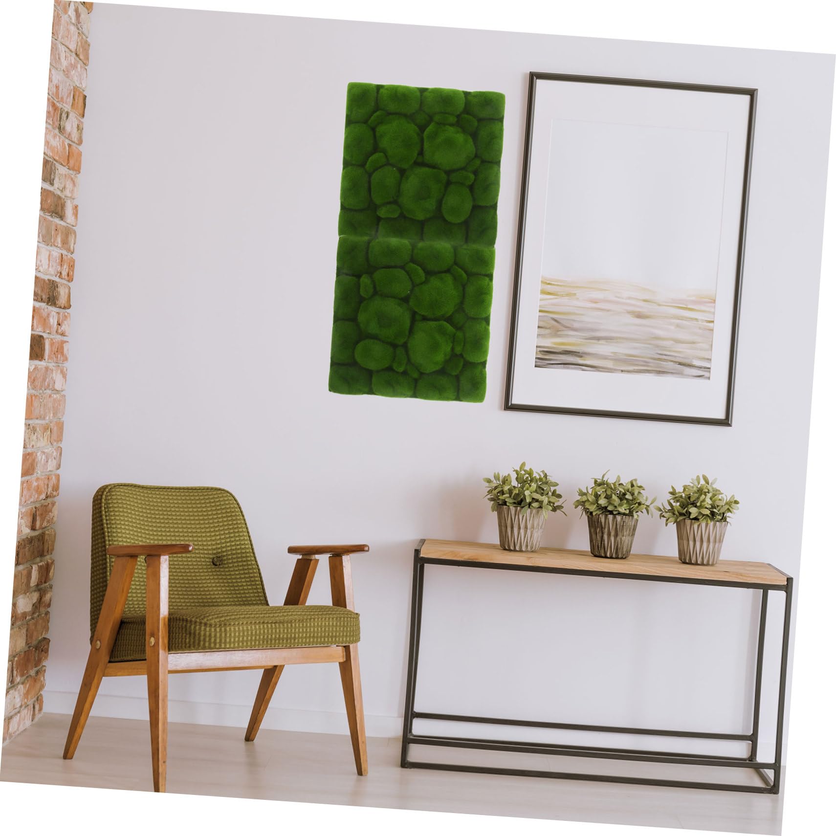 Muschio Artificiale Verde 2 Pezzi per Decorazioni Fai-da-te in Giardino e Pareti, Materiale in Schiuma Epe Tessuto e Cotone per Paesaggio Micro e Decorazione Cortile