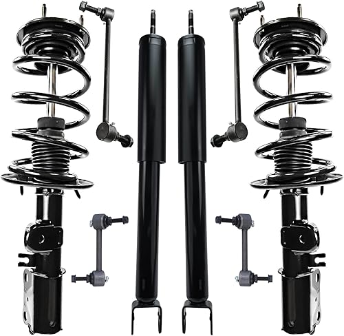 Miniatura 363 de Detroit Axle - Kit de puntales delanteros de 6 piezas para Chevrolet Aveo Aveo5 Pontiac G3 Wave, barra estabilizadora, varillas de acoplamiento