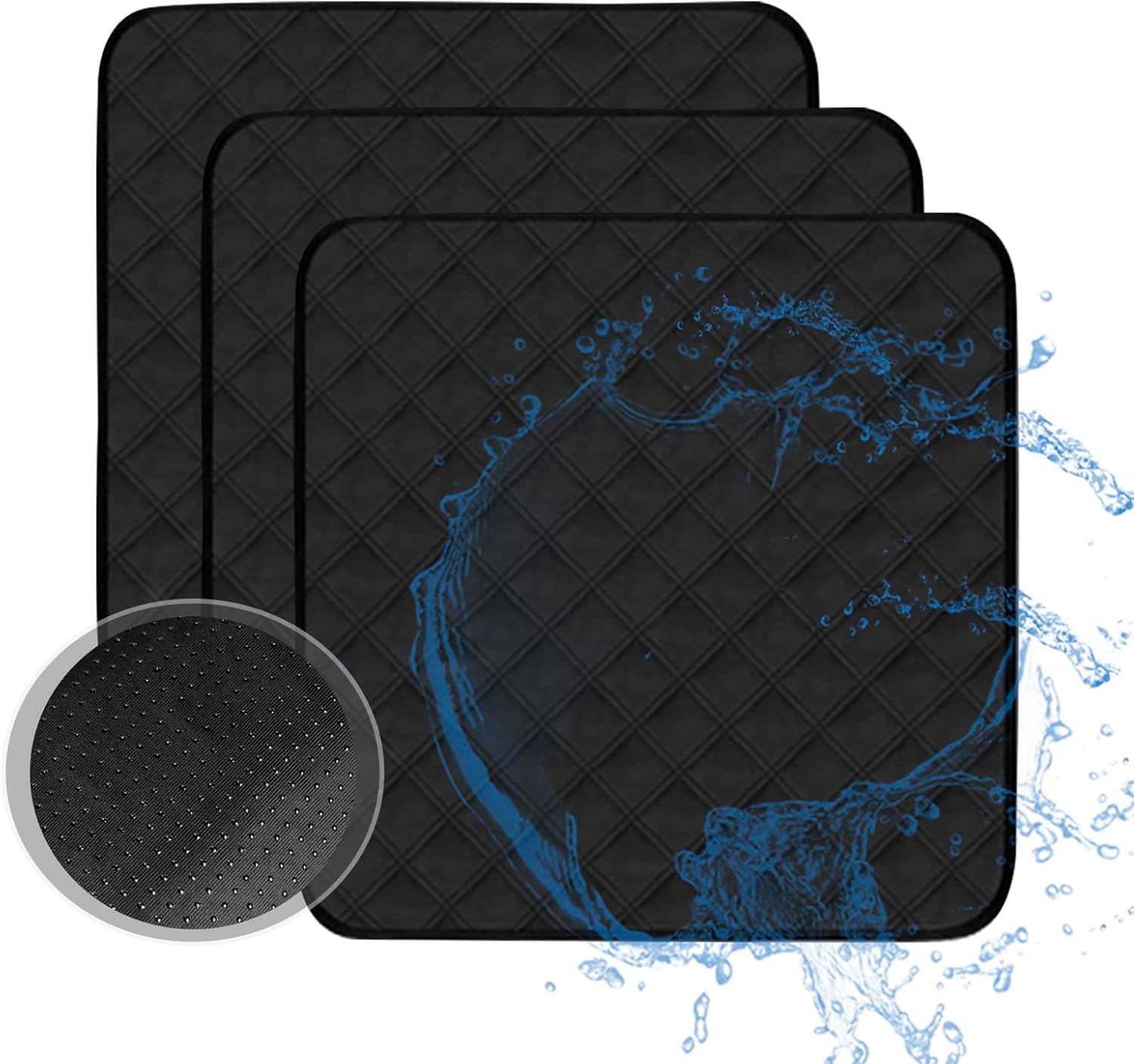 Product image of HUNAIGEE Waschbare Inkontinenz Stuhlauflage Wasserdicht Inkontinenz Sitzauflage für inkontinenz mit Antirutsch 54x56cm 3er