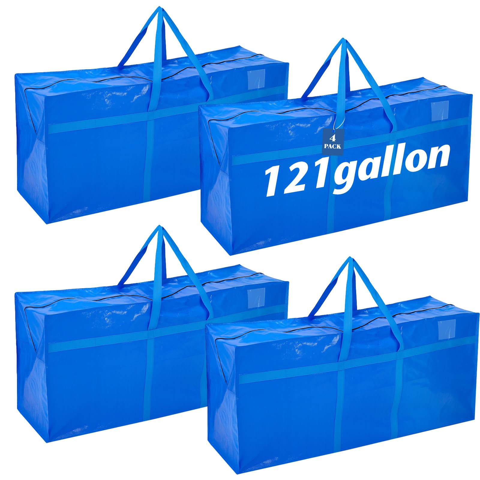Windyun 4 Pcs 121 Gallon Extra Large Moving Bags XXL Heavy Duty Storage Bag