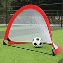 Fitfix® Professional Premium Pop Up Soccer Goal 1 Pair (2 Pcs) 120×80 cm Portable Football Goal Post Net with Carry Bag, Durable Frame, Quick Setup Easy Fold Weatherproof Training Pugg Goals gallery image