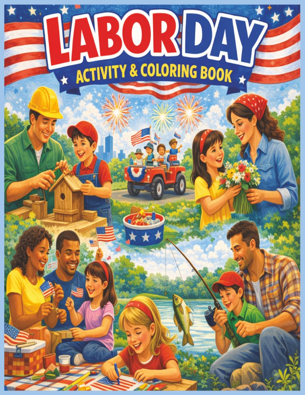 Labor Day Activity and Coloring Book: Coloring Pages, Puzzles, and Screen-Free Fun to Celebrate Workers and Family Time | 8.5x11 inches (Holiday Coloring & Activity Book Series for All Ages)