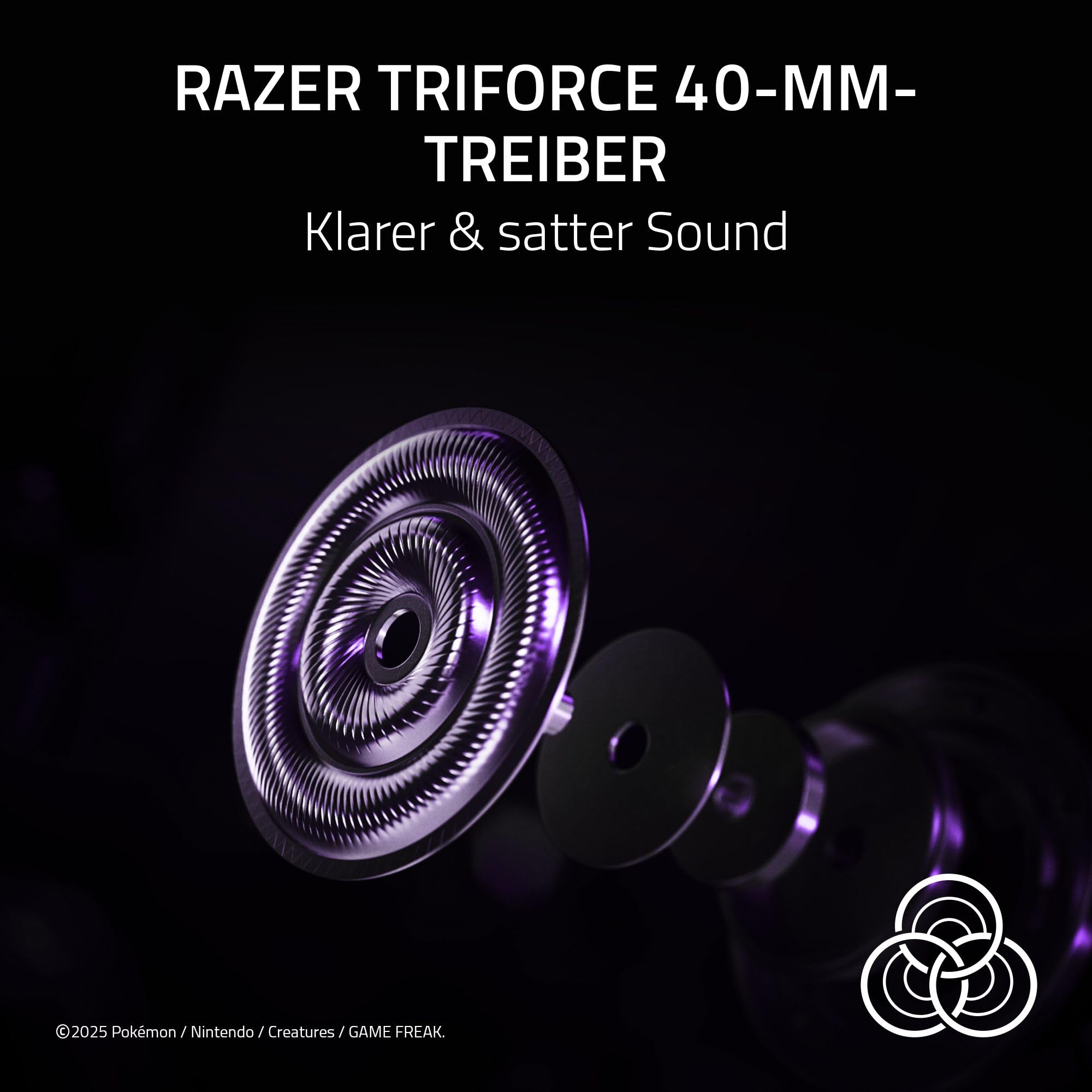 Razer Kraken Kitty V2 - Gengar Pokémon Edition - USB-Headset - Gengar-Stacheln - Streamreaktive Beleuchtung - HyperClear-Kardioidenmikrofon - Triforce 40-mm-Treiber - 7.1 Surround Sound | Violett