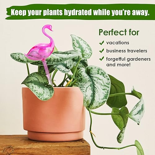 Miniatura 4 de NiHome Aqua Spike - Bombilla de riego automático, 3 unidades, 10 pulgadas, perla iridiscente, globo de vidrio soplado a mano, agua para plantas,