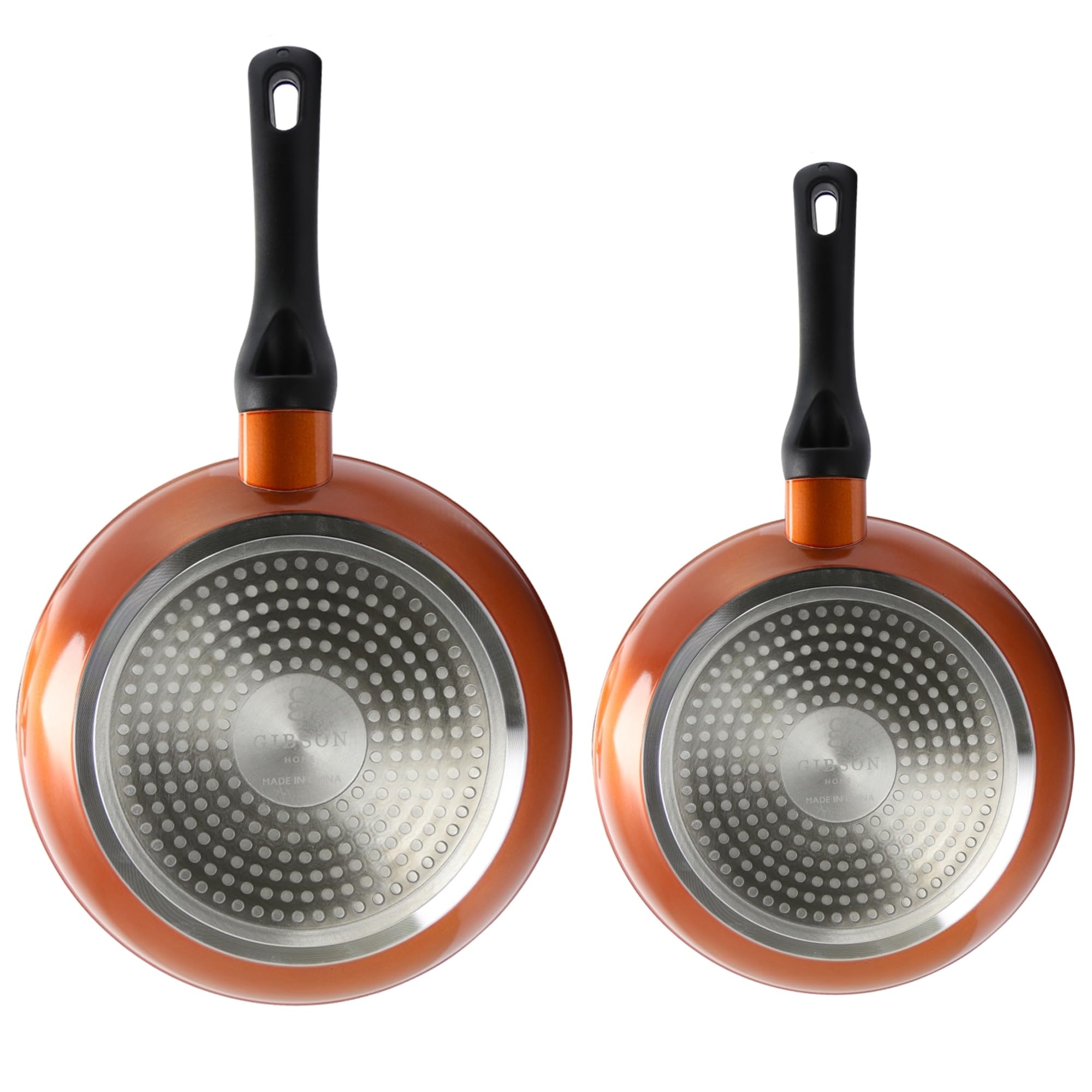 Gibson Home Set Pentole 12 Pezzi Antiaderente Induzione Con Interno Oro E Protezioni In Feltro