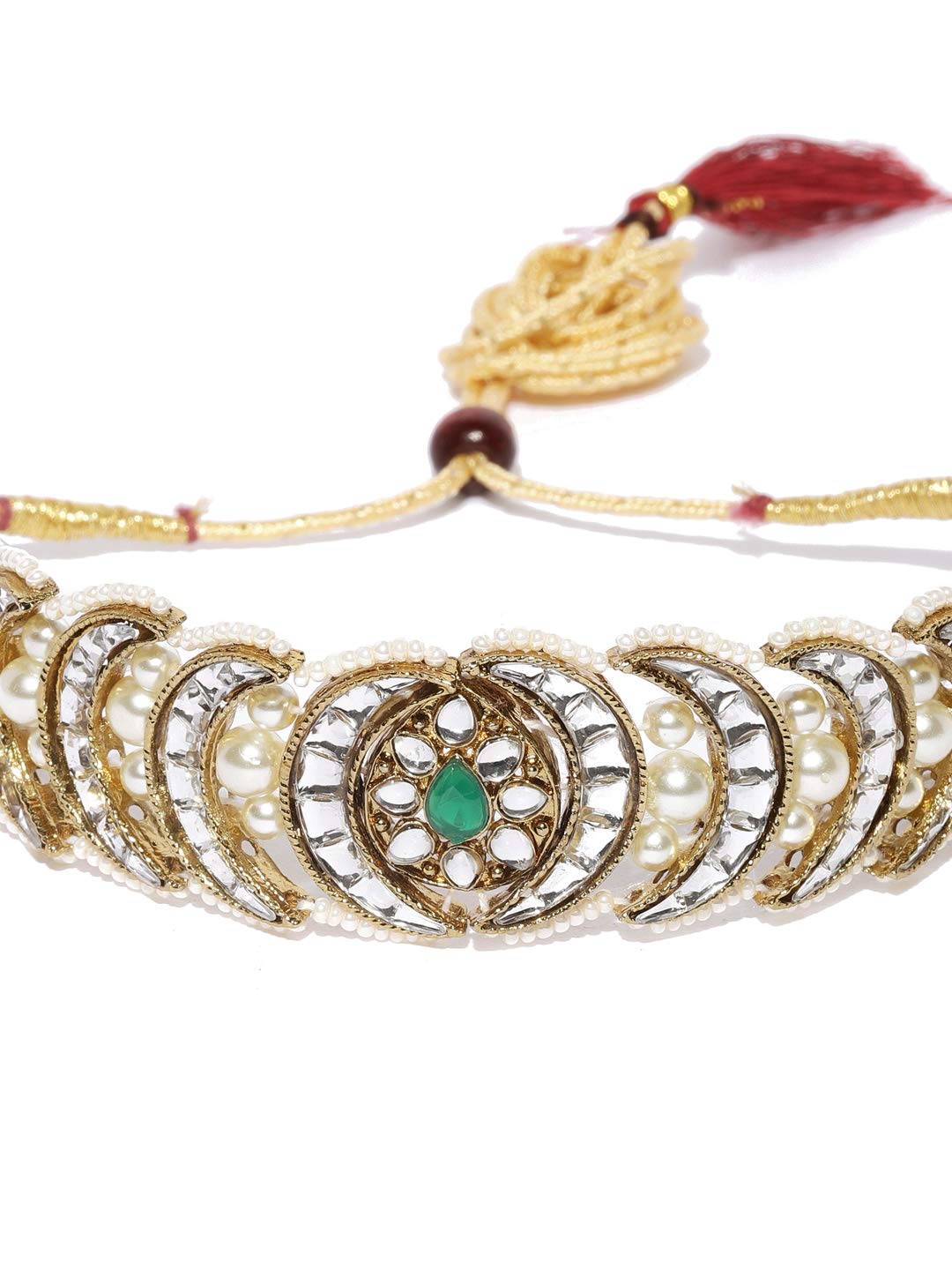Women's Graceful Kundan & Traditional Choker Necklace Set