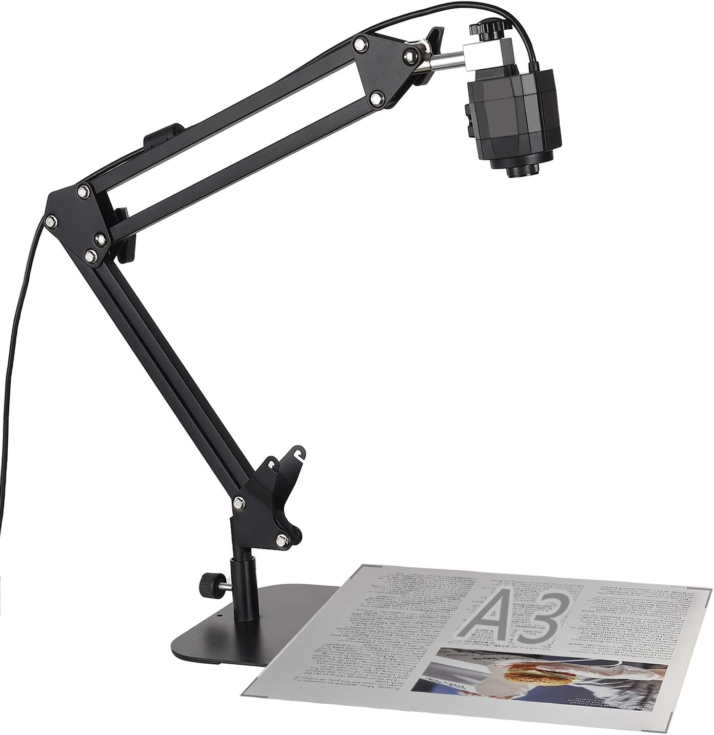 Document Camera for Teaching, USB Webcam for Distance Learning, Video Conferencing, Stop Motion, Time Lapse, Classroom Real-time,Overhead Video Recording, High Definition 1080P