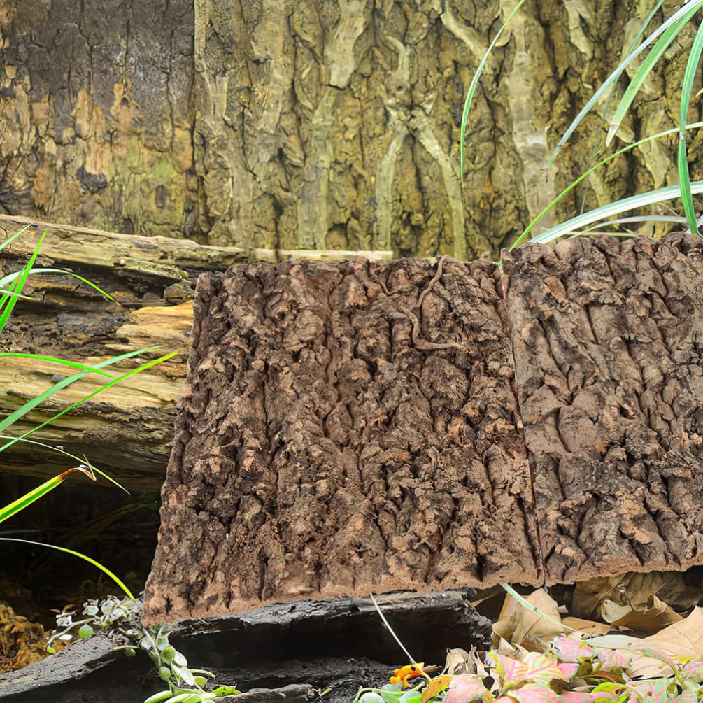 Zerodeko 2 Pezzi Corteccia Di Sughero Per Terrario - Sfondo Naturale Per Rettili E Anfibi