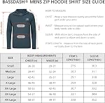 Bassdash Men’s UPF 50+ 1/4 Zip Fishing Hoodie Shirt Quick Dry Performance Long Sleeve Sun Protection FS24M