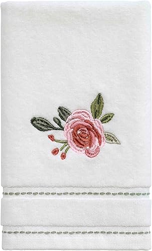 Avanti Linens - Toalla de dedos, toalla de algodón 100% suave y absorbente, decoración floral para el hogar (jardín de primavera)