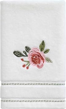Avanti Linens - Fingertip Towel, 100% Soft & Absorbent Cotton Towel, Floral Home Decor Spring Garden