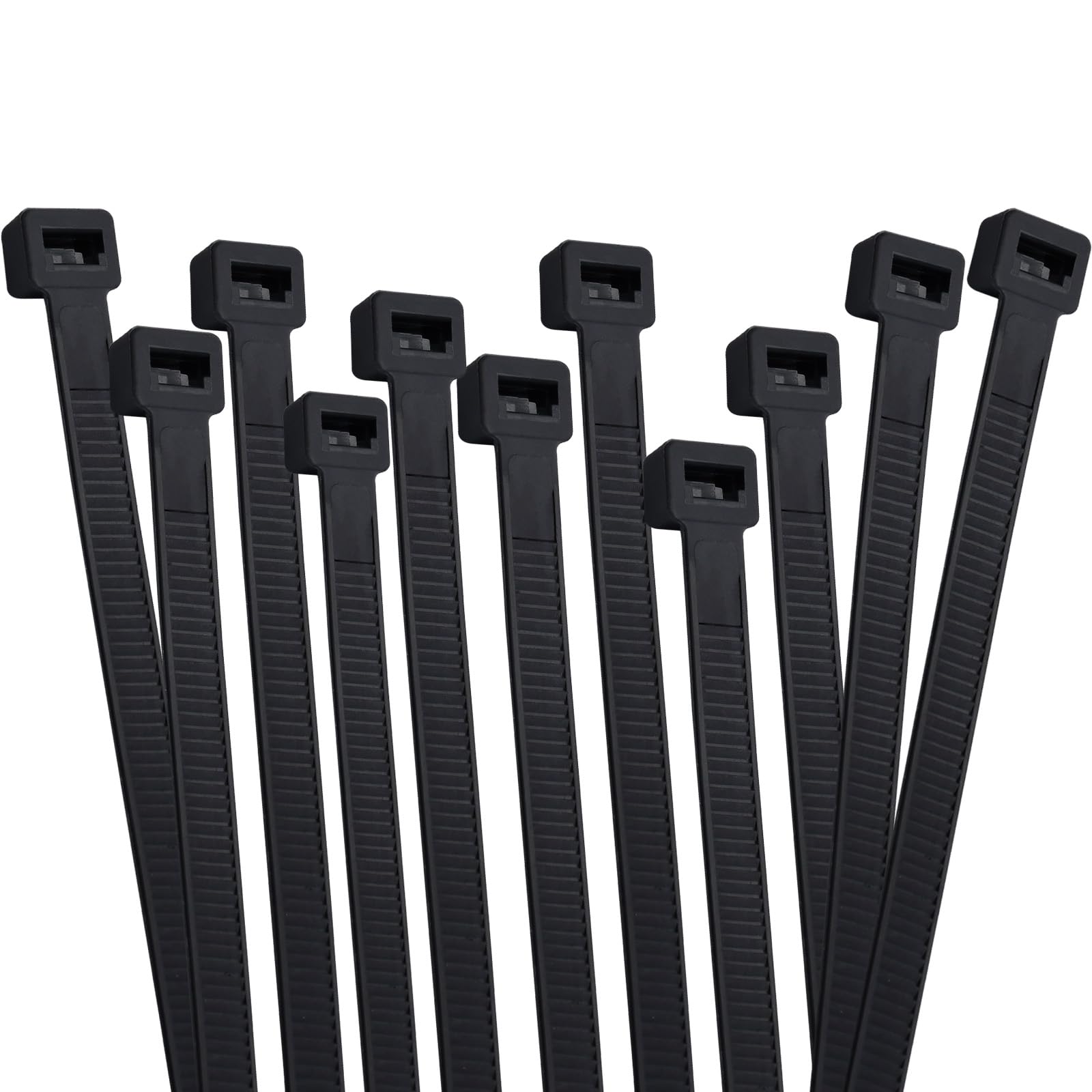 16 inch Zip Ties 100 Pcs, Long Zip Ties 16 inch, Self-Locking Large Nylon Tie Wraps for Indoor and Outdoor, Black
