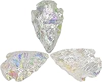 Vista 39 de Amazing Gemstone Punta de flecha de cuarzo Aura de Titanio, cristal y piedra curativa, cabeza de flecha de roca pedernal – 2 a 3 puntas de flecha